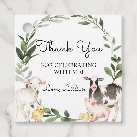 ファームアニマルズサンキューラベル フェイバータグ (正面)