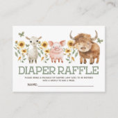 ファームアニマルズハイランドカウカベビーおむつラッフル エンクロージャーカード (正面)