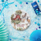 ファームアニマルズハッピーバースデーパーティー ペーパープレート (パーティー)