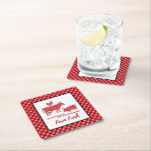 ファームアニマルズバンダナプリント スクエアペーパーコースター (インサイチュ)