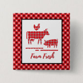 ファームアニマルズバンダナプリント 缶バッジ (正面)