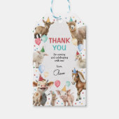 ファームアニマルズバーンバルーン紙吹雪誕生日の好意 ギフトタグ (正面)