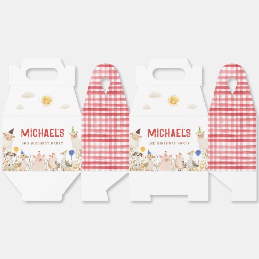 ファームアニマルズパーティーの特典ボックス フェイバーボックス (見開き)