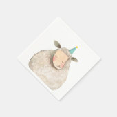 ファームアニマルズヒツジ誕生日納屋周囲の庭パーティー スタンダードカクテルナプキン (角)