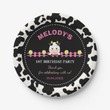 ファームアニマルズピンクカウズ納屋周囲の庭1st誕生日パーティー