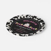 ファームアニマルズピンクカウズ納屋周囲の庭1st誕生日パーティー ペーパープレート (アングル)