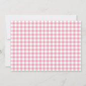 ファームアニマルズピンクガール誕生日写真招待状 サンキューカード (裏面)