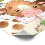 ファームアニマルズピンクバーン誕生日ウェルカム ポスター (角)