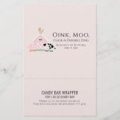 ファームアニマルズピンク誕生日キャンディバーラッパ (正面)