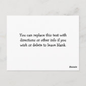 ファームアニマルズファースト誕生日招待状 ポストカード (裏面)