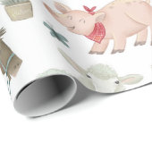 ファームアニマルズファームハウスカントリーコテージ牛ヒツジ ラッピングペーパー (ロールコーナー)