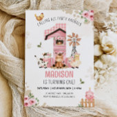 ファームアニマルズファームファースト誕生日招待状 招待状