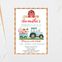 ファームアニマルズブルーボーイ納屋周囲の庭誕生日パーティー