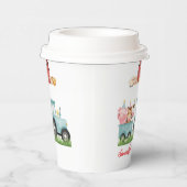 ファームアニマルズブルーボーイ納屋周囲の庭誕生日パーティー 紙コップ (右)