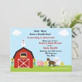 ファームアニマルズベビーシャワー招待状 招待状 (スタンド正面)