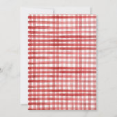 ファームアニマルズボーイジンガム納屋周囲の庭誕生日 招待状 (裏面)