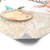 ファームアニマルズボーイバースデーパーティーバーン納屋周囲の庭 ポスター (角)