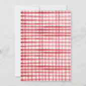 ファームアニマルズボーイレッドジンガム納屋周囲の庭誕生日 招待状 (裏面)