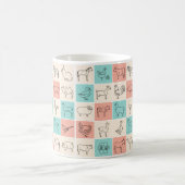 ファームアニマルズマグ – かわいい&ファミ素朴ヤードデザイン コーヒーマグカップ (中央)