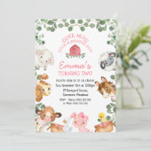 ファームアニマルズレッドバーンフリージ誕生日招待状 招待状 (スタンド正面)