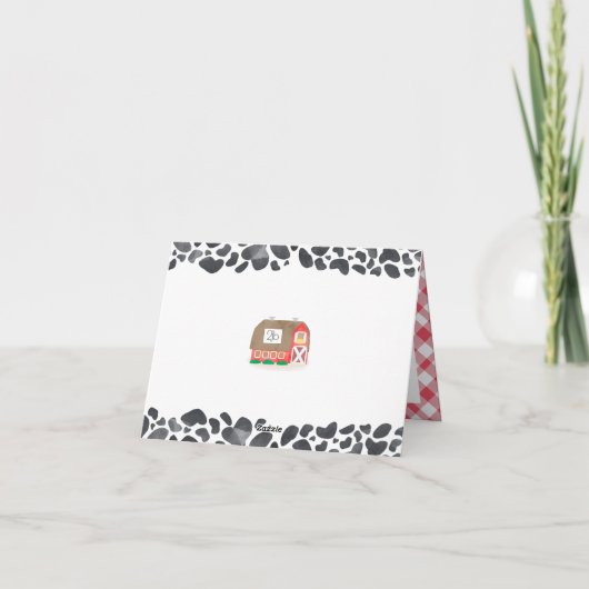 ファームアニマルズレッドバーン誕生日サンキューカード サンキューカード (裏面)