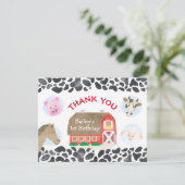 ファームアニマルズレッドバーン誕生日 サンキューカード (スタンド正面)