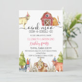 ファームアニマルズ子供の誕生日パーティー 招待状 (スタンド正面)