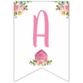 ファームアニマルズ納屋周囲の庭ガールハッピーバースデーバナー バンティングフラッグ (第3の旗)