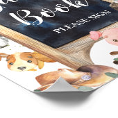 ファームアニマルズ納屋周囲の庭グリーンリーゲストブックサイン ポスター (角)