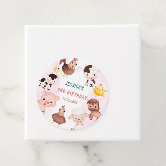 ファームアニマルズ納屋周囲の庭バルーン誕生日パーティー フェイバータグ (インサイチュ)