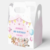 ファームアニマルズ納屋周囲の庭バルーン誕生日パーティー フェイバーボックス (オープン)