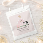 ファームアニマルズ納屋周囲の庭ピンクガール誕生日お気に入りバッグ フェイバーバッグ (クリップ留めされた状態)