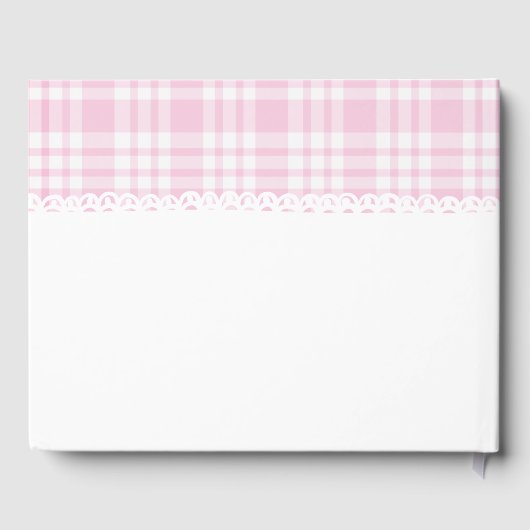 ファームアニマルズ納屋周囲の庭ピンク誕生日ゲストブック ゲストブック (裏面)