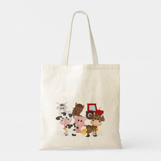 ファームアニマルズ納屋周囲の庭ファームハウスオウスオブザ誕生 トートバッグ (裏面)