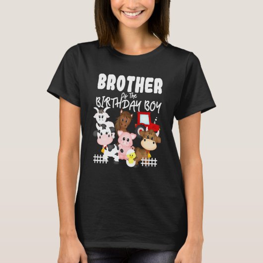 ファームアニマルズ納屋周囲の庭ファームハウスブラザーオブザビ Tシャツ (正面)