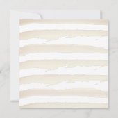 ファームアニマルズ納屋周囲の庭ベージュ誕生日スクエア 招待状 (裏面)