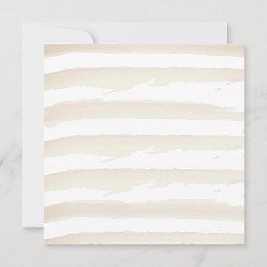 ファームアニマルズ納屋周囲の庭ベージュ誕生日スクエア 招待状 (裏面)