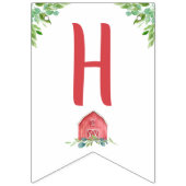 ファームアニマルズ納屋周囲の庭ボーイハッピーバースデーバナー バンティングフラッグ (第2の旗)