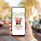 ファームアニマルズ納屋周囲の庭ボーンバーンパーティーファーム誕生日 招待状