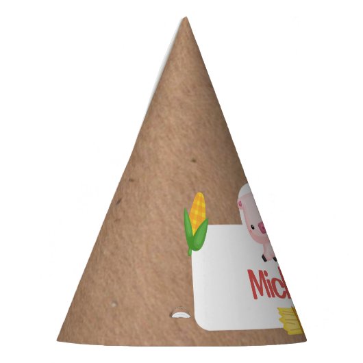 ファームアニマルズ納屋周囲の庭誕生日 パーティーハット (左)