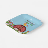 ファームアニマルズ納屋周囲の庭誕生日 ペーパープレート (傾斜あり)