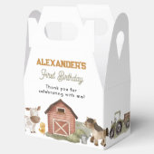ファームアニマルズ納屋周囲の庭1st Birthday フェイバーボックス (オープン)