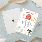 ファームアニマルズ誕生日サンキューカード サンキューカード