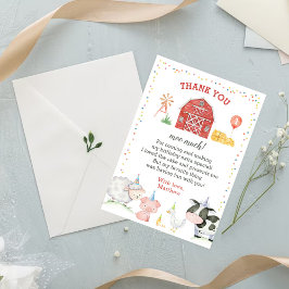 ファームアニマルズ誕生日サンキューカード サンキューカード