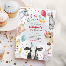 ファームアニマルズ誕生日ボーイ納屋周囲の庭誕生日パーティー