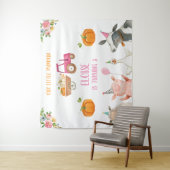 ファームアニマルズ誕生日納屋周囲の庭カボチャ秋バナー タペストリー (インサイチュ)