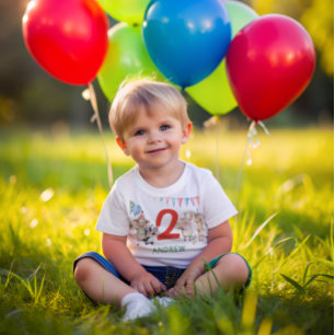 ファームアニマルズ誕生日納屋周囲の庭 ベビーTシャツ