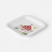 ファームアニマルズ誕生日 ペーパープレート (傾斜あり)