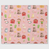 ファームアニマルズ誕生日 ラッピングペーパー (フラット)