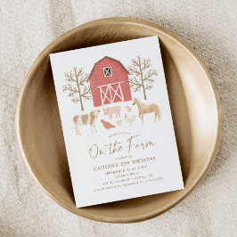 ファームアニマルズ誕生日 招待状